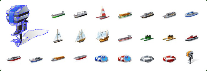 Cruise Ship Vector Icon, Cargo Ship Vector Icon, Sail Ship Vector Icon, Watercrafts Vector Vector Icons, Watercraft Equipment Vector Vector Icons