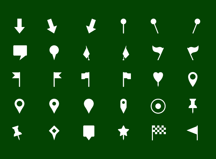 Metro Map Markers Icons - Solid icons