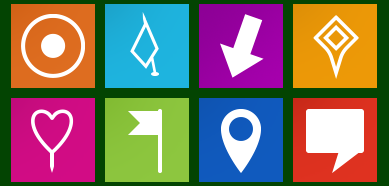Metro Map Markers Icons Set