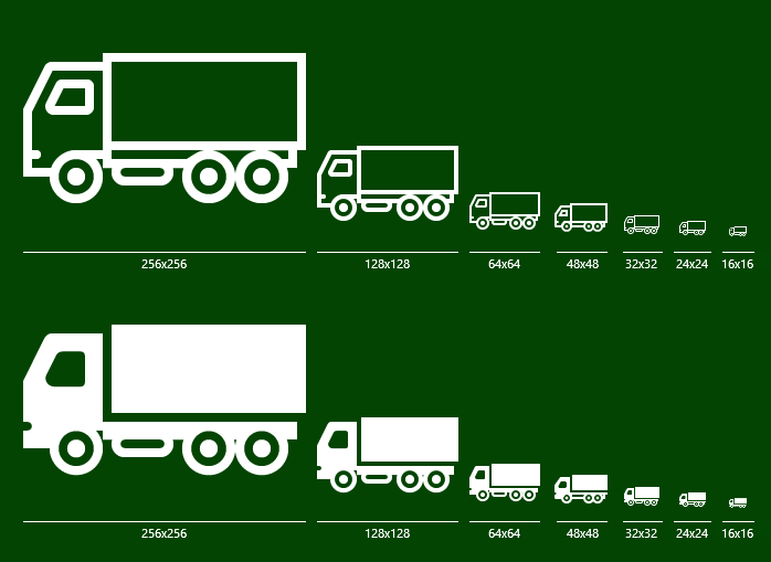 Metro Transport Icon Set - One icon in all sizes: 16x16, 24x24, 32x32, 48x48, 64x64, 128x128, 256x256