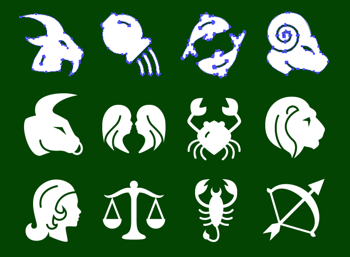 Metro Zodiac SVG Icons - Outline icons