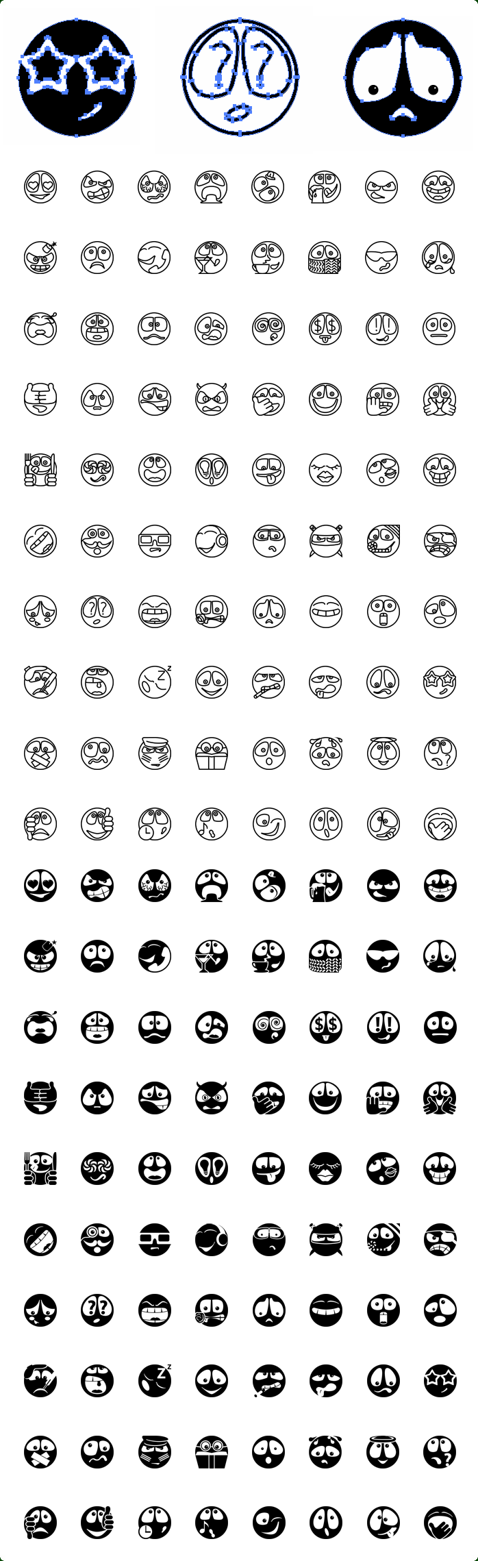 Vector Metro Emoticons Icons