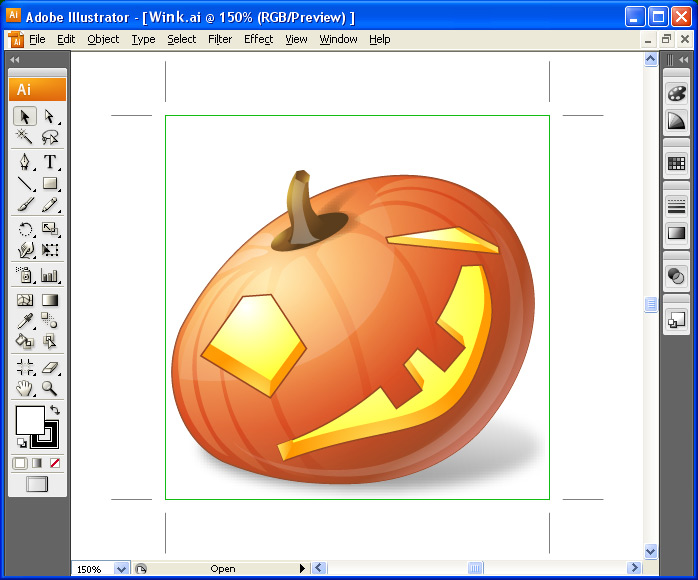 Vector Halloween Pumpkin Emoticons - one icon in Adobe Illustrator