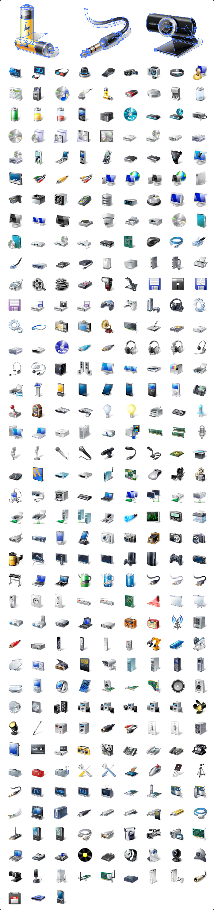 Vector Hardware & Devices Icons