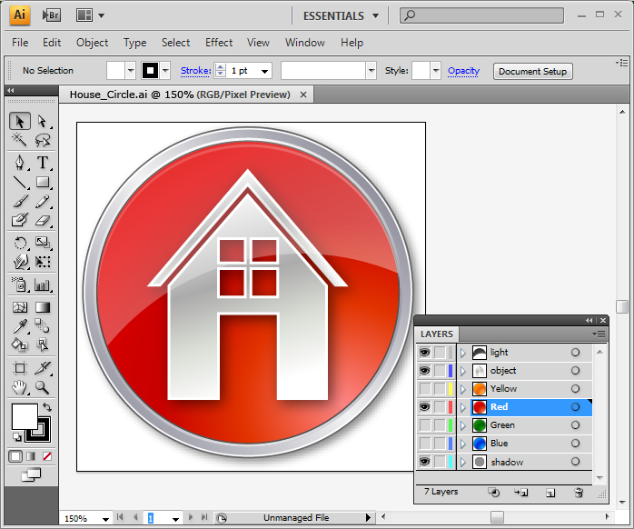 POI Vector Icons - one icon in Adobe Illustrator