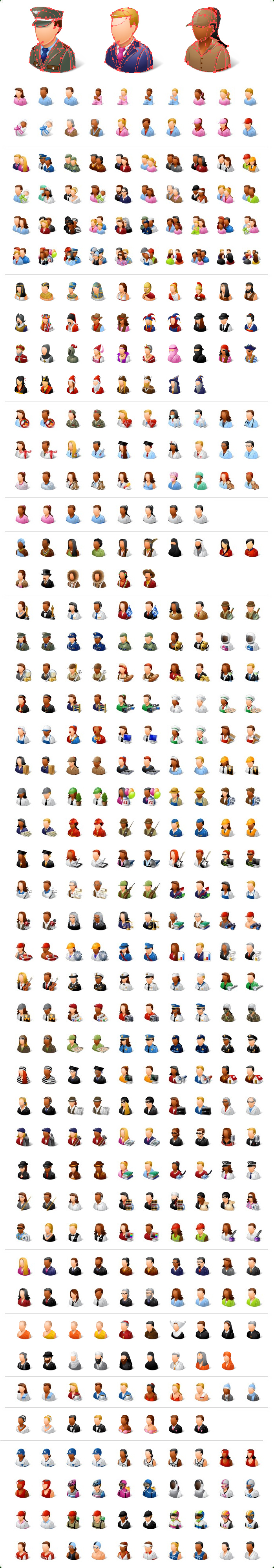 Vector People Icons, Vector Jobs Icons