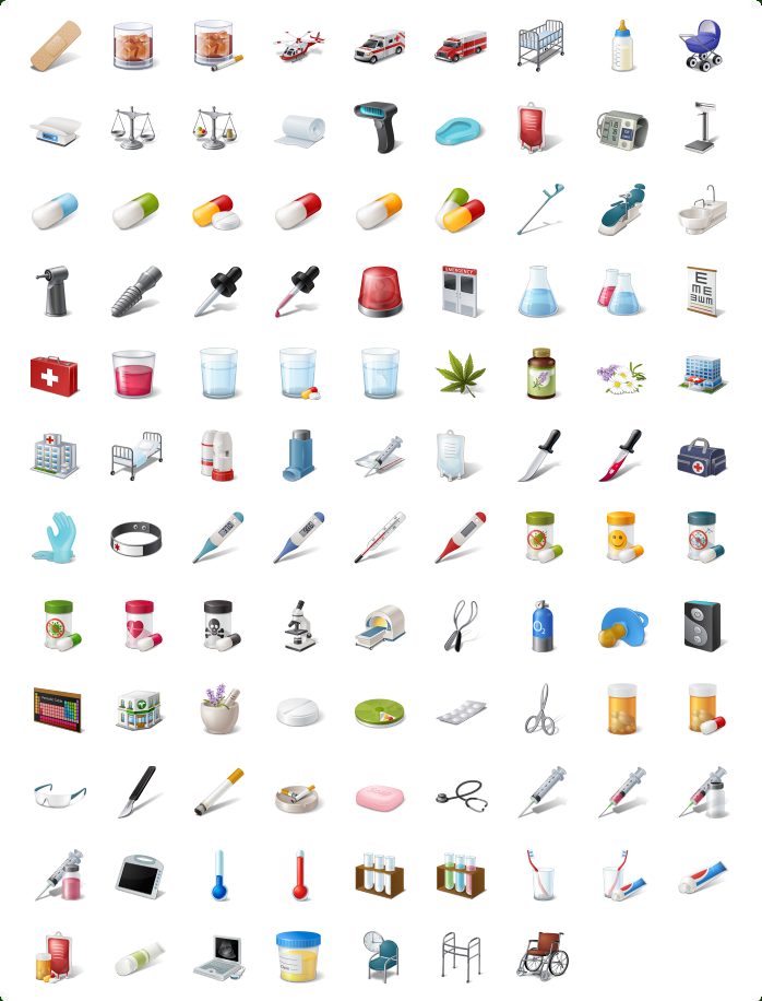 Medical and Clinical Equipment Icons