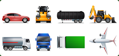 Transport Multiview Icon Set