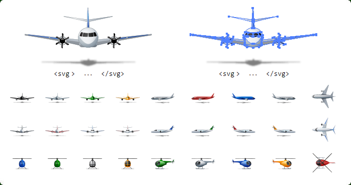 Airplane Icons, Aircraft Icons