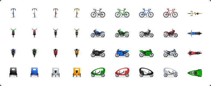 Motorcycle Icons, Bike Icons