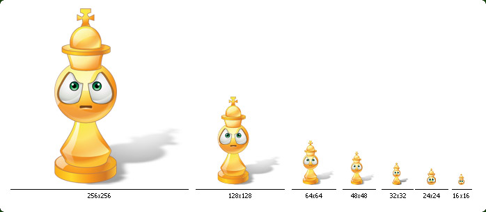 Chess Emoticons - One icon in all sizes: 16x16, 24x24, 32x32, 48x48, 64x64, 128x128, 256x256