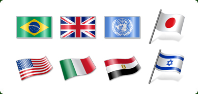 Vista Style Flags Icons Set