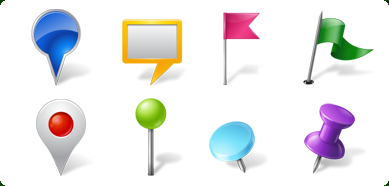 Vista Style Map Markers Icons Set