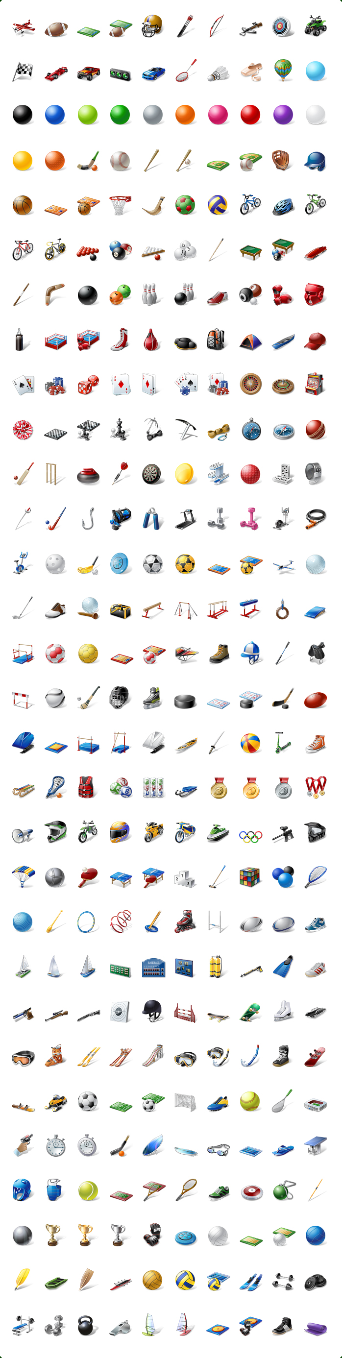 Icons preview of Vista Style Sport Icon Set