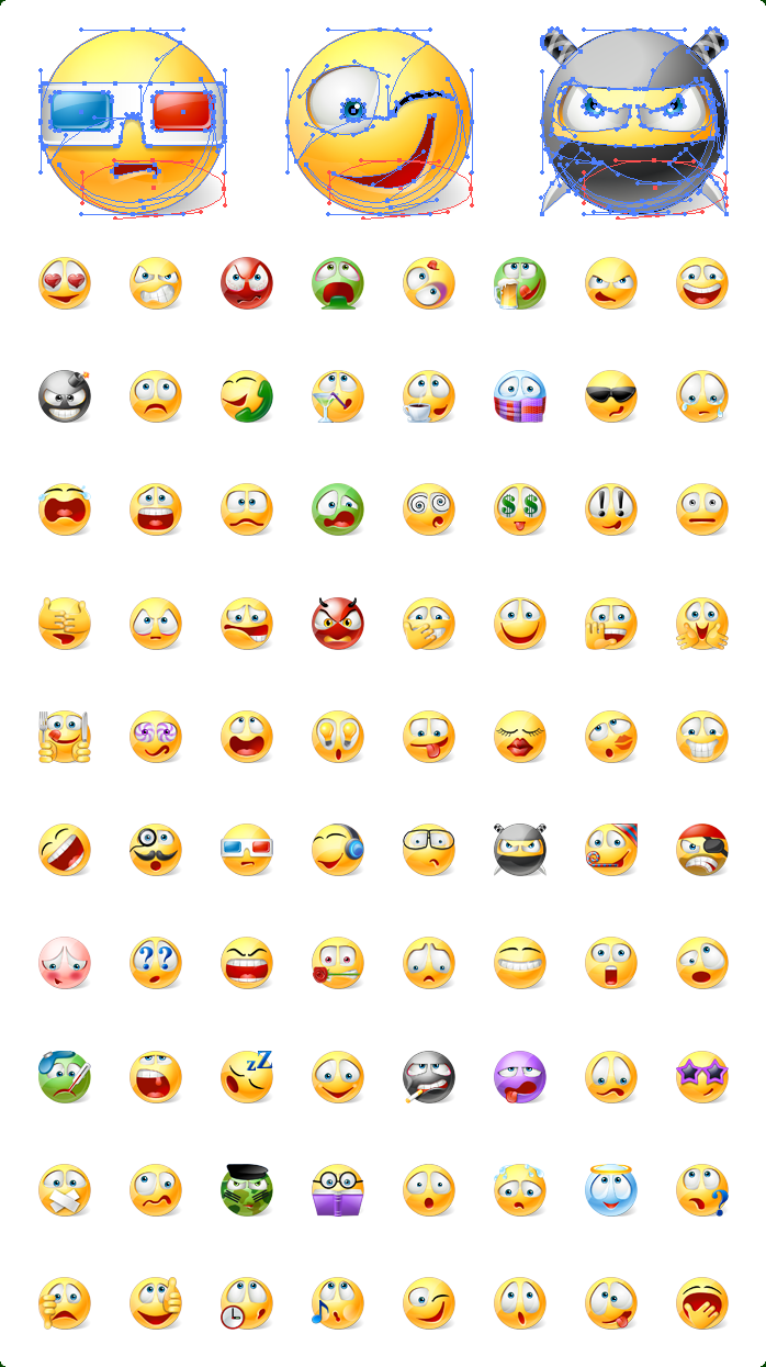 Icons preview of XAML Emoticons